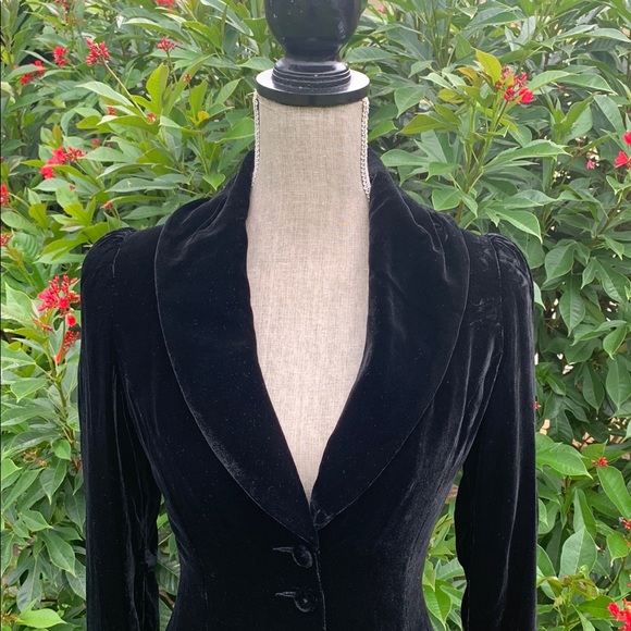 Twenty8Twelve by S. Miller Black Velvet Jacket Size 2 - Picture 3 of 17